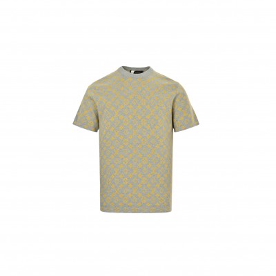 LOUIS VUITTON MONOGRAM GLOW LOGO KNIT SHORT-SLEEVE T-SHIRT 1AHVPC